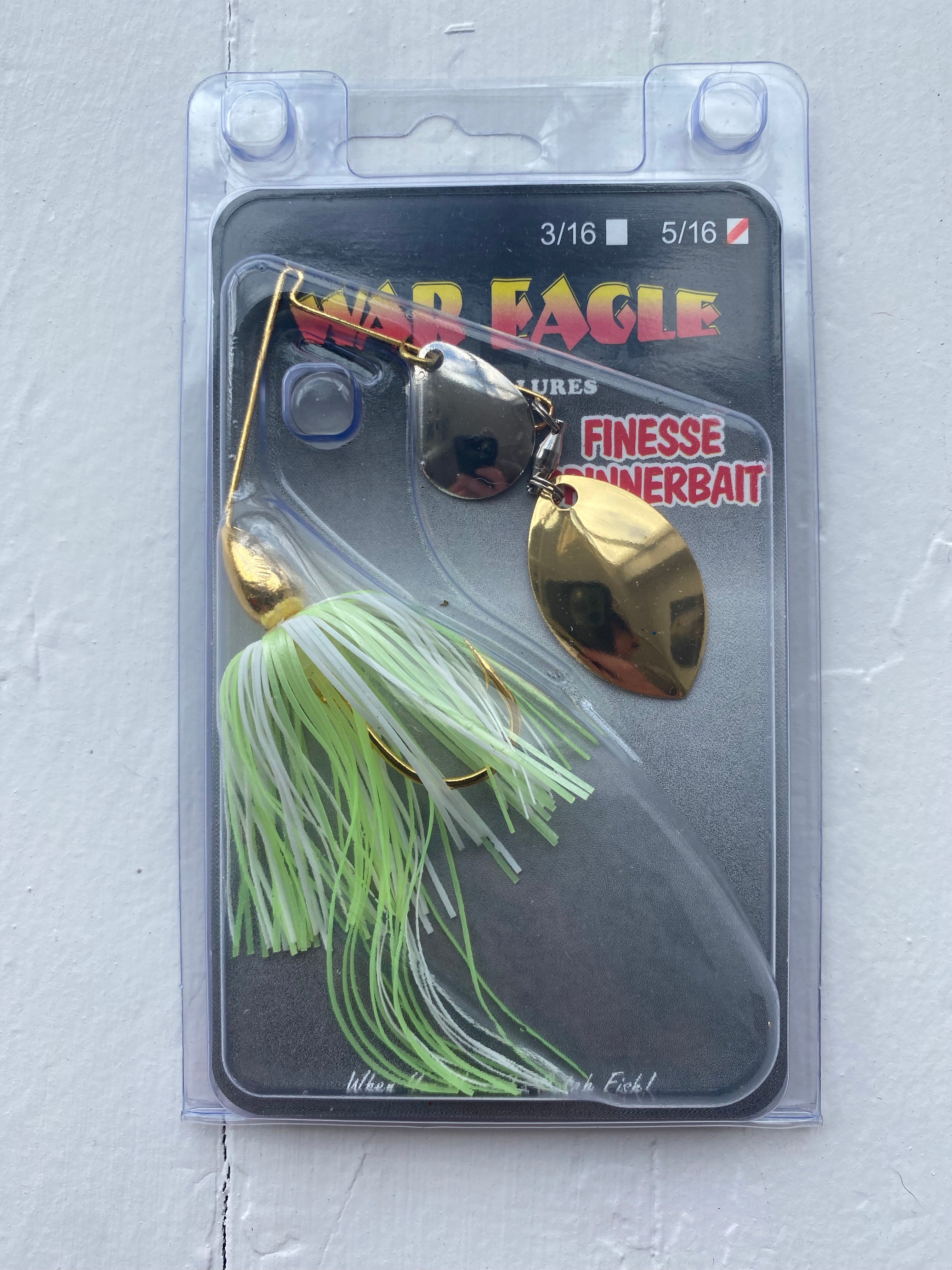 War Eagle Finesse Spinnerbait - Chartreuse / White – James River Outfitter
