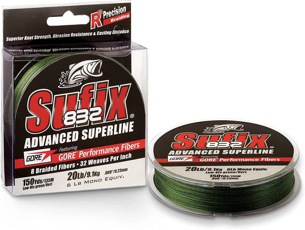 Suffix 832 Low Vis Green - 150yds. (10lb - 80lb )