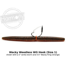 Load image into Gallery viewer, Harmony Fishing - Razor Series Wacky Weedless WG Hooks
